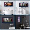 Caja Impermeable para Teléfono Móvil de Baño Transfronteriza Sin Perforar Colgante de Pared Pantalla Táctil Antivaho Soporte para Teléfono Móvil Sello de Baño