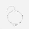 Pulseira Anel de Mobius S999 Camada Dupla Prata Esterlina para Meninas Luxo Leve Nicho Exquisito 2024 Novo Presente de Aniversário