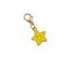 Llavero de pentagrama de aleación transfronterizo, colgante de cara sonriente colorida con cierre de langosta, accesorio decorativo para bolso estilo ins europeo y americano