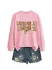 Amazon eBay sitio independiente moda casual elegante mujer maestro rayas estampado leopardo lunares otoño e invierno sudadera