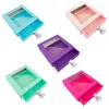 Cajas para Pestañas Multicolores con Ventana en Stock, Cajas tipo Cajón Transparentes Cuadradas con Ventana y Asas, Cajas de Empaque, Cajas de Empaque para Cosméticos