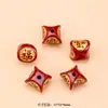 Bolsa de la Suerte de Calabaza de Arena de Cristal de Alto Contenido Accesorios para Pulseras DIY Arena Dorada Púrpura Cinabrio Forma de Loto Arena Imperial Pequeños Accesorios