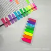 Amazon Índice Papel Adhesivo Notas Adhesivas Se Puede Escribir y Marcar Tiras Pequeñas Marcadores de Plástico para Libros Marcadores Transparentes Fluorescentes