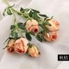 7 Cabeças flor seca imitação flor rosa com folha flor artificial ins retrô fresca flor de seda atacado decoração flor artificial decoração de casa