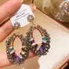 Pendientes de Flor de Perla con Circonita Incrustada de Diamantes de Lujo, Pendientes de Moda de Lujo Ligero y Gama Alta, Pendientes de Estilo Europeo y Americano con un Diseño de Nicho