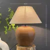 Ornamento de Vento Silencioso Estilo Japonês Sala de Estar Estudo Luminária de Cabeceira Pote de Porcelana Feito à Mão Vasos de Flores Luminária de Mesa de Cerâmica para Hotel Pousada