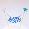 Pastel FELIZ estilo coreano bandera de tirar CUMPLEAÑOS CUMPLEAÑOS bandera de insertar estilo coreano bandera decorativa colgante