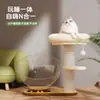 Coluna Arranhador para Gato Provocador de Gato Brinquedo para Gato Arranhador para Gato Ninho Vertical para Gato Plataforma Giratória Garra de Gato Sisal Resistente ao Desgaste Raspa Gato Estrutura de Escalada para Gato
