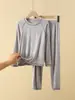 Pijama Infantil de Modal Primavera e Outono Conjunto de Roupa Íntima Fina para Meninos Mais Velhos Roupa de Casa Conjunto de Roupa Íntima Térmica para Meninos