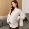 Camiseta Base de Maternidad Jq Jingqi para Primavera y Otoño, Top Holgado de Manga Larga para Embarazo, Camiseta Térmica Capa Interior para Mujer