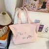 Bolso de Lona Estilo Coreano Ins Estilo Perezoso para Mujer 2026 Nuevo Versátil Bolso de Hombro Gran Capacidad Casual para Viajes Diario