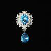 Accesorios de metal para bricolaje, pajarita, placa de flores, hebilla de diamante, collar, accesorios florales, accesorios para el cabello hechos a mano, colgante de gema con forma de gota de agua