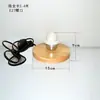 Base de lámpara de mesa de madera maciza base de madera portalámparas enchufable base de tornillo e27 base e14 bricolaje con cable con interruptor base de lámpara de mesa