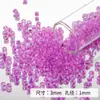 Nuevas cuentas de arroz mágicas de núcleo teñido de 3 mm para pulsera DIY hecha a mano, collar, accesorios, material
