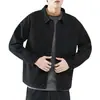 Chaqueta de Color Sólido Estilo Coreano Versátil de Marca de Moda para Hombre Abrigo de Trabajo Retro Japonés Fresco para Hombre Chaqueta Nueva de Primavera Otoño para Hombre