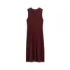 Vestido Colete Consinee 100% Caxemira Pura Tricotado Sem Mangas Feminino Base para um Look Elegante e Profissional