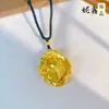 Loja de ouro com alta retenção de cor método antigo ouro de areia folha de lótus pérola peixe pingente novo estilo chinês lótus carpa lótus pingente