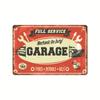 2024 Novo Logotipo Americano de Metal Estanho de Garagem Estilo Industrial Parede de Fundo para Oficina Automotiva Pintura Decorativa Suspensa Sem Moldura