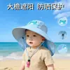 Sombrero de Sol de Verano para Niños con Visera, Sombrero de Pescador para Niños y Niñas, Protección UV, Sombrero Transpirable con Visera