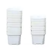 Maceta para Suculentas Extra Gruesa de Plástico Baja Blanca Cuadrada Mini Extra Grande Múltiples Especificaciones Control de Precisión para Plántulas Balcón Fiesta Plantación Maceta
