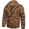 AliExpress Amazon Outono e Inverno Masculino Gola Algodão Lavado com Forro de Lã Engrossado Tamanho Grande Jaqueta Casual para Homem