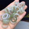 Venta al por mayor de fábrica, material de jade Hetian Qinghai, anillo grande para correr, delicados accesorios de jade tridimensionales, suministro de joyería colgante DIY