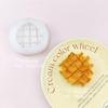 Molde de Silicone para Waffle Molde de Chocolate Dobrado para Bolo Ferramentas Decorativas para Assar DIY Molde de Vela de Beliscão