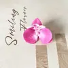 Novas Flores Artificiais de Orquídea Borboleta de 7cm para Decoração de Parede de Flores de Casamento, Materiais de Flores Artificiais para Buquês de Mão DIY, Presilhas de Cabelo e Cabeças de Flores Pequenas