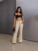 Calça Jeans Jeans Casual Tendência para Mulheres, Nova, de Cintura Alta, Emagrecedora, Solta, Comprimento no Tornozelo, Perna Larga, Corte Reto, Multicor, Europeia e Americana, Transfronteiriça