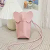 Bolsa Tejida a Mano DIY Bolsa de Material Bolsa Mini Elefante Bolsa de Regalo Creativa Bolso de Hombro Cruzado para Mujer Bolso para Teléfono Móvil
