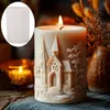 Vela de Coluna de Alívio da Igreja Molde de Silicone Espiral Cônica Casa Velas Ornamento Decoração