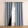 Cortinas blackout com revestimento, padrão floral, design perfurado, dropshipping transfronteiriço e serviços de etiquetagem, best-sellers da Amazon SHEIN