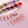 Secuencias para Manicura Estilo Nuevo Y2K Milenio Viento Dulce Fresco Amor Estrella de Cinco Puntas Secuencias Delgadas Decoración de Uñas