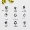 Acessórios de Prata Esterlina 925 Anel Cabeça de Águia Dragão Anel Flor Besta Engolindo Ouro Espaçadores Contas para Pulseira Trançada DIY Colar Acessórios de Joias com Contas