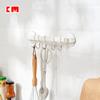 KM 553 ventosa de succión para aspiradora gancho móvil de cinco piezas estante móvil para toallas de cocina y baño gancho de ventosa fuerte sin costuras
