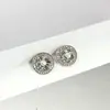 Botão de metal floral estilo Chanel Pérola Diamante para suéter de tricô cardigan casaco terno casaco fivela decorativa