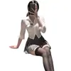 Fragancia para Escuchar por la Noche Estilo Academia Japonesa Falda Plisada Conjunto de Estudiante Uniforme JK Camisa Ajustada a la Cintura Chica Caliente Mujer