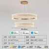 Lustre minimalista italiano para sala de estar, lustre de cristal de luxo leve de 6 luzes, luminária para sala de jantar e quarto, estilo vintage creme