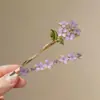 Pinza para el Cabello de Lujo Ligero de Alta Gama con Flor de Glicina para Mujer Exquisita Dulce Mechones de Flequillo Pinza Lateral de Pato Fresca Pasador Accesorios para el Cabello