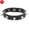 Pulseira Punk Studded de Couro PU Ecológico Estilo de Rua Europeu e Americano Transfronteiriça Joia Fashion para Casal de Boate Pulseira Exquisita de Fileira Única