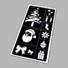 Adesivos Estêncil para Tatuagem Temáticos de Natal Modelos Vazados para Pintura com Henna para Festas de Férias Infantis Pintura Corporal
