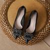 9879 zapatos de tacón alto para mujer, 2024, nuevos, con punta puntiaguda, transpirables, de trabajo y con temperamento.