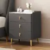 Mesita de noche de madera maciza para uso doméstico, Gabinete de noche minimalista multifuncional estilo italiano, Gabinete de almacenamiento de noche simple de alta gama