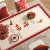 Jogo Americano Vermelho de Ano Novo, À Prova d'Água, À Prova de Óleo, Não Lavável, Toalha de Mesa Anti-Escaldante, Tapete de Proteção para Mesa de Centro com Atmosfera Vermelha