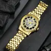 Explosiones de comercio exterior moda de negocios tendencia hombres reloj de doble cara hueco calendario correa de acero reloj de cuarzo una generación de pelo