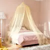 Mosquitero de Cúpula para Cama Colgante de Piso Plegable Sin Instalación Cortinas de Cama Estilo Princesa Mosquitero de Verano con Techo Redondo