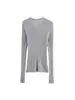 Roupa Feminina Europeia e Americana Transfronteiriça 2025 Outono Slim-Fit Hot Girl Pulôver Tricotado de Manga Longa Decorado com Botões para Mulheres