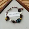Pulsera de Grano de Café de Cerámica Jingdezhen, Refrescante y que no se decolora, Joyería de Alta Gama para Mujer, Accesorio Versátil de Nuevo Estilo Chino, Mayoreo