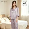 Nuevo Estilo Primavera y Verano 2026 Pijama de Seda de 19 mm para Mujer, Conjunto de Ropa para el Hogar Simple de Seda de Morera 100% de Alta Gama