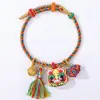 Zongzi Pequeno Tecido à Mão com Fio de Cinco Cores, Novos Acessórios DIY Estilo Étnico Chinês, Pulseiras Festivas Infantis Estilo Casal